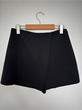 Zara Black Wrap-Front Skort